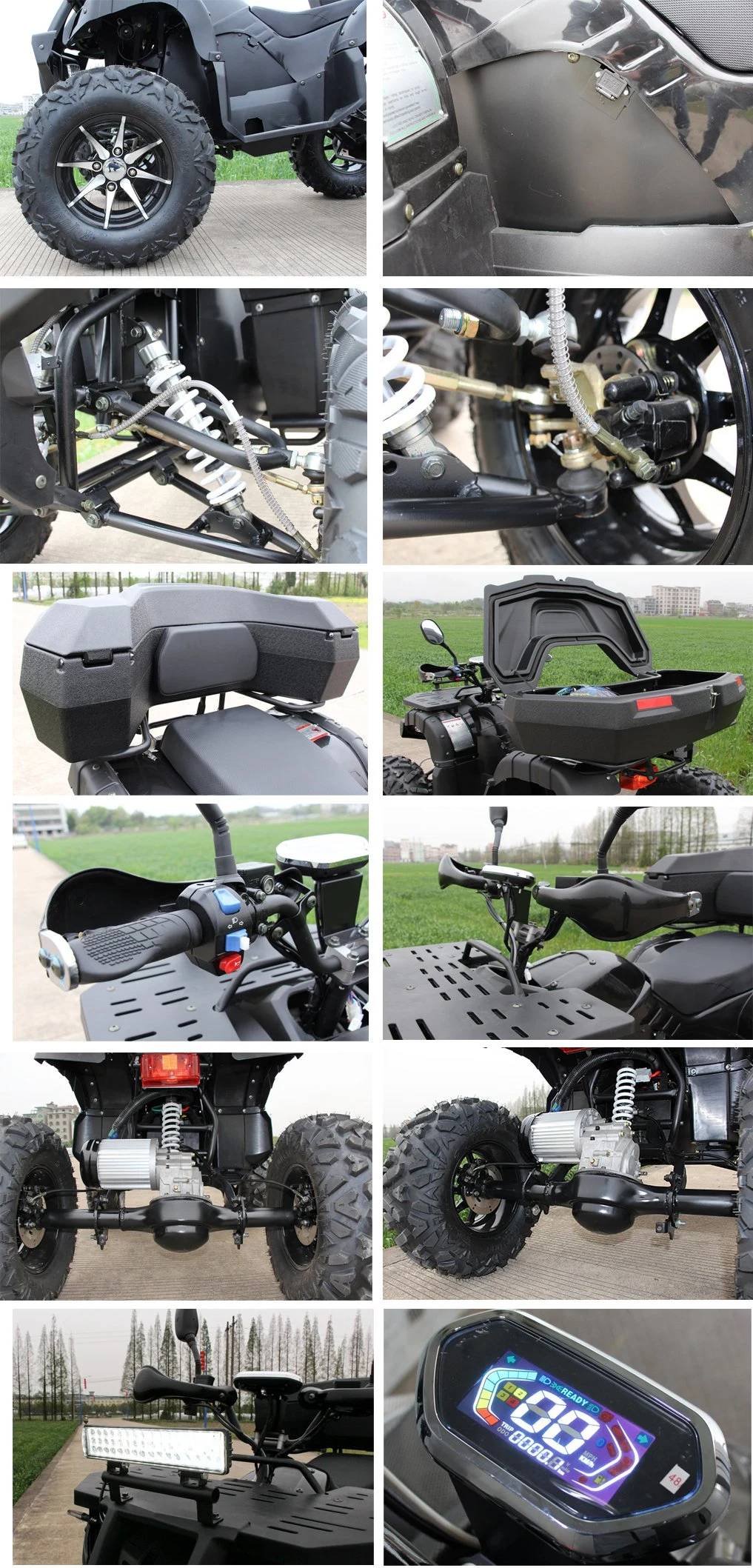 4000W 72V Electric ATV Adults Powerful Electric Quad Bikes for Sale